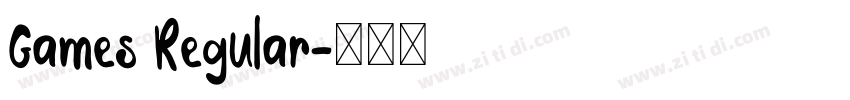 Games Regular字体转换